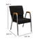 Flash Furniture Black Fabric Stackable Church Chair with Arms XU-DG-60156-BK-GG - alternate 7
